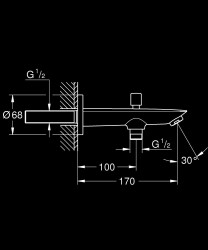 Grohe BauCosmopolitan Yön değiştiricili çıkış ucu - 13425001 - 2