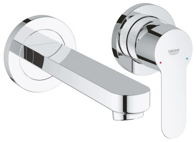 Grohe BauEdge 2 Delikli Duvardan Lavabo Bataryası - 20474000 - 1