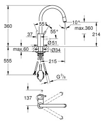 Grohe Concetto Eviye Bataryası - 32663003 - 2