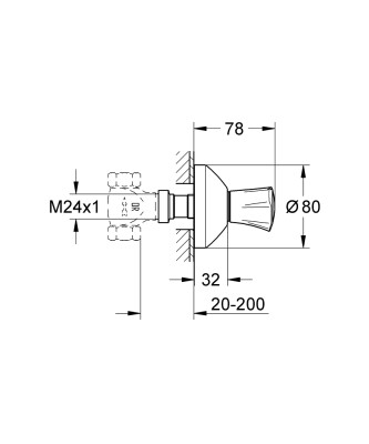 Grohe Costa L Ankastre stop valf - 19806001 - 2