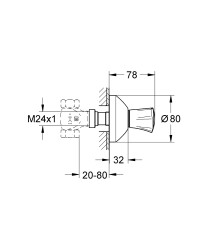 Grohe Costa L Ankastre Stop Valf - 19808001 - 2
