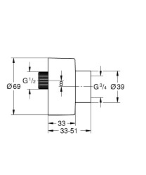 Grohe Eksantırık Ayarlanabılır Rozet - 12693000 - 2