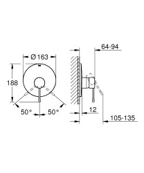 Grohe Essence Ankastre duş bataryası - 19286A01 - 2
