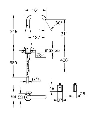 Grohe Essence E Fotoselli lavabo bataryası - 1/2