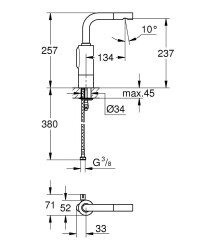 Grohe Essence E Fotoselli Lavabo Bataryası Pilli - 36092000 - 2