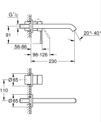 Grohe Essence İki delikli lavabo bataryası
L-Boyut - 29193DC1 - 2