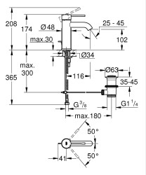 Grohe Essence New Lavabo Bataryası S-Boyut - 23589AL1 - 2