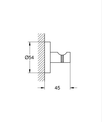 Grohe Essentials Askılık, Paslanmaz Çelik - 40364DC1 - 2