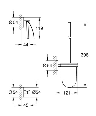 Grohe Essentials City 3 In 1 Tuvalet Aksesuar Seti - 40407DC1 - 2