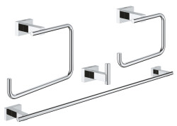 Grohe Essentials Cube 4'ü bir arada banyo aksesuar seti - 40778001 - Grohe