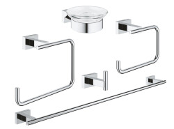 Grohe Essentials Cube 5'i bir arada banyo aksesuar seti - 40758001 - Grohe