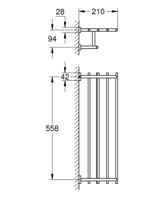 Grohe Essentials Cube Banyo havluluğu - 40512AL1 - 2
