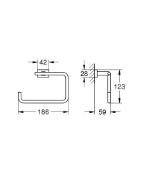 Grohe Essentials Cube Halka Havluluk - 40510001 - 2