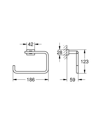 Grohe Essentials Cube Halka Havluluk - 40510001 - 2
