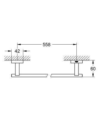 Grohe Essentials Cube Havluluk - 40509DC1 - 2