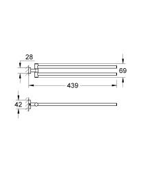 Grohe Essentials Cube Havluluk - 40624DC1 - 2