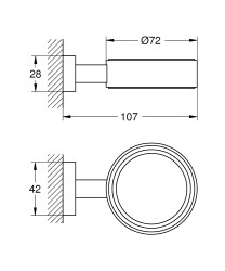 Grohe Essentials Cube Sabunluk Tutacağı - 40508001 - 2