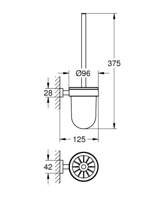 Grohe Essentials Cube Tuvalet Fırçalığı - 40513DC1 - 2