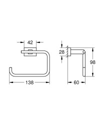 Grohe Essentials Cube Tuvalet Kağıtlığı - 40507DC1 - 2