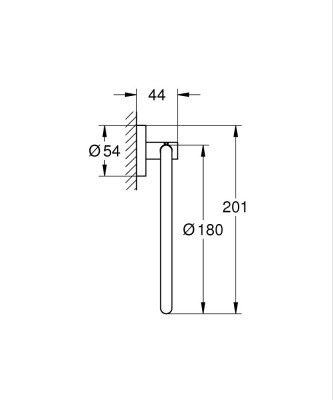 Grohe Essentials Havluluk Mat Siyah - 1024612430 - 2