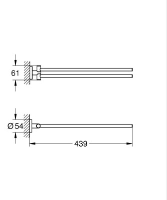 Grohe Essentials Havluluk Mat Siyah - 1024672430 - 2