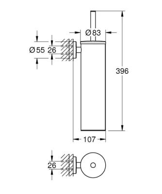 Grohe Essentials Tuvalet Fırçalığı, Cool Sunrise - 40696GL0 - 2