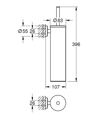 Grohe Essentials Tuvalet Fırçası - 40696000 - 2