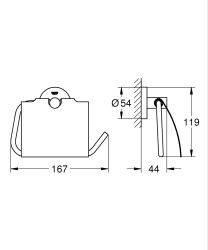 Grohe Essentials Tuvalet kağıtlığı - 40367DC1 - 2