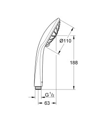 Grohe Euphoria 110 Massage El Duşu 3 Akışlı - 26513000 - 2