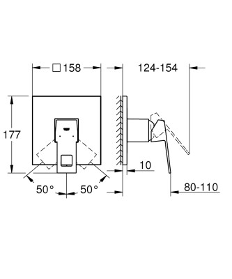 Grohe Eurocube Ankastre duş bataryası - 24061AL0 - 2