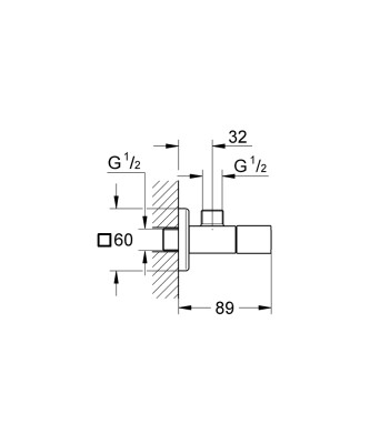 Grohe Eurocube Ankastre Stop Valf - 22013000 - 2