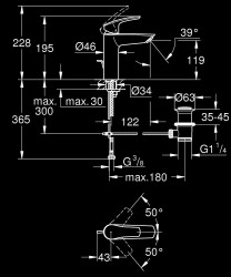 Grohe Eurosmart Tek Kumandalı Lavabo Bataryası M-Boyut - 23322003 - 2