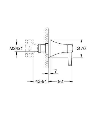 Grohe Grandera Ankastre stop valf - 29420000 - 2