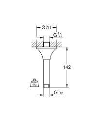 Grohe Grandera Duş Başlığı Dirseği - 27978000 - 2