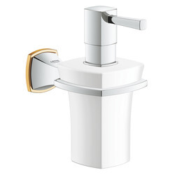 Grohe Grandera Seramik Sıvı Sabunluk Ve Tutacağı Krom/Altın - 40627IG0 - 1