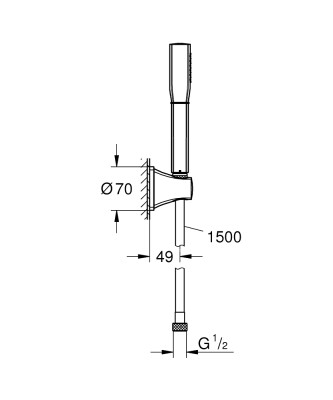 Grohe Grandera Stick Duş seti - 26901000 - 2