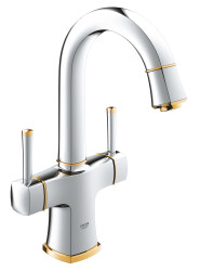Grohe Grandera Tek Delikli Lavabo Bataryası L-Boyut Krom/Altın - 21107IG0 - Grohe