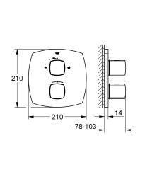 Grohe Grandera Termostatik Ankastre Banyo Bataryası - 19948000 - 2