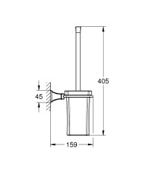 Grohe Grandera Tuvalet Fırçası Seti Krom/Altın - 40632IG0 - 2