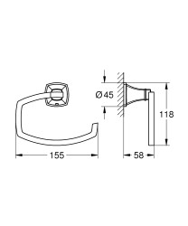 Grohe Grandera Tuvalet kağıtlığı - 40908000 - 2