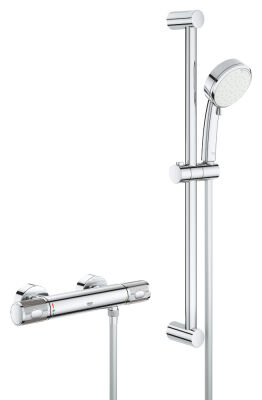 Grohe Grohtherm 1000 Performance Termostatik duş bataryası / duş seti dahil - 34834000 - 1