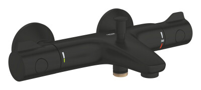 Grohe Grohtherm 800 Termostatik banyo bataryası Mat Siyah - 1022032430 - 1