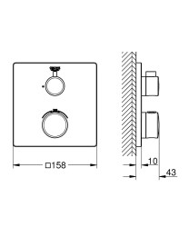 Grohe Grohtherm Ankastre termostatik duş bataryası - 1022152430 - 2