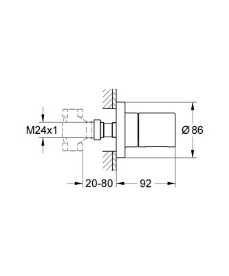 Grohe Grohtherm Cosmopolitan Ankastre Stop Valf - 19470000 - 2