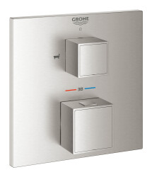 Grohe Grohtherm Cube Çift yönlü ankastre termostatik banyo bataryası - 24155DC0 - Grohe
