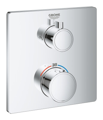 Grohe Grohtherm Safety 2 Yönlü Termostatik Ankastre Banyo Bataryası - 24079000 - 1