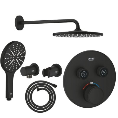 Grohe Grohtherm SmartControl Çift valfli akış kontrollü, ankastre termostatik duş bataryası Seti - 29507KF0-SET1 - 1