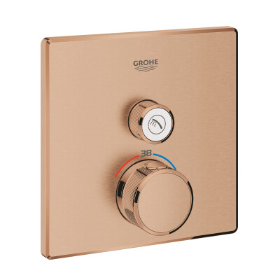 Grohe Grohtherm SmartControl Tek valfli akış kontrollü, ankastre termostatik duş bataryası - 29123DL0 - 1