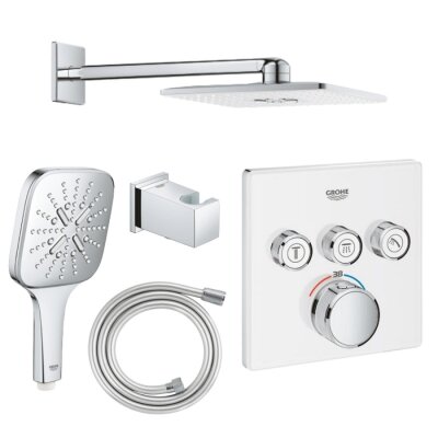 Grohe Grohtherm SmartControl Üç valfli akış kontrollü, ankastre termostatik duş bataryası Seti - 29157LS0-SET1 - 1