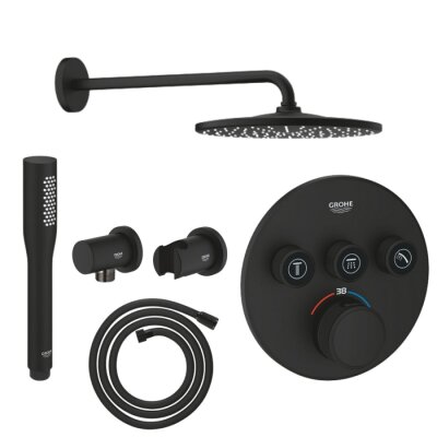Grohe Grohtherm SmartControl Üç valfli akış kontrollü, ankastre termostatik duş bataryası Seti - 29508KF0-SET1 - 1